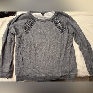 Jcrew Rhinestone Sweatshirt
